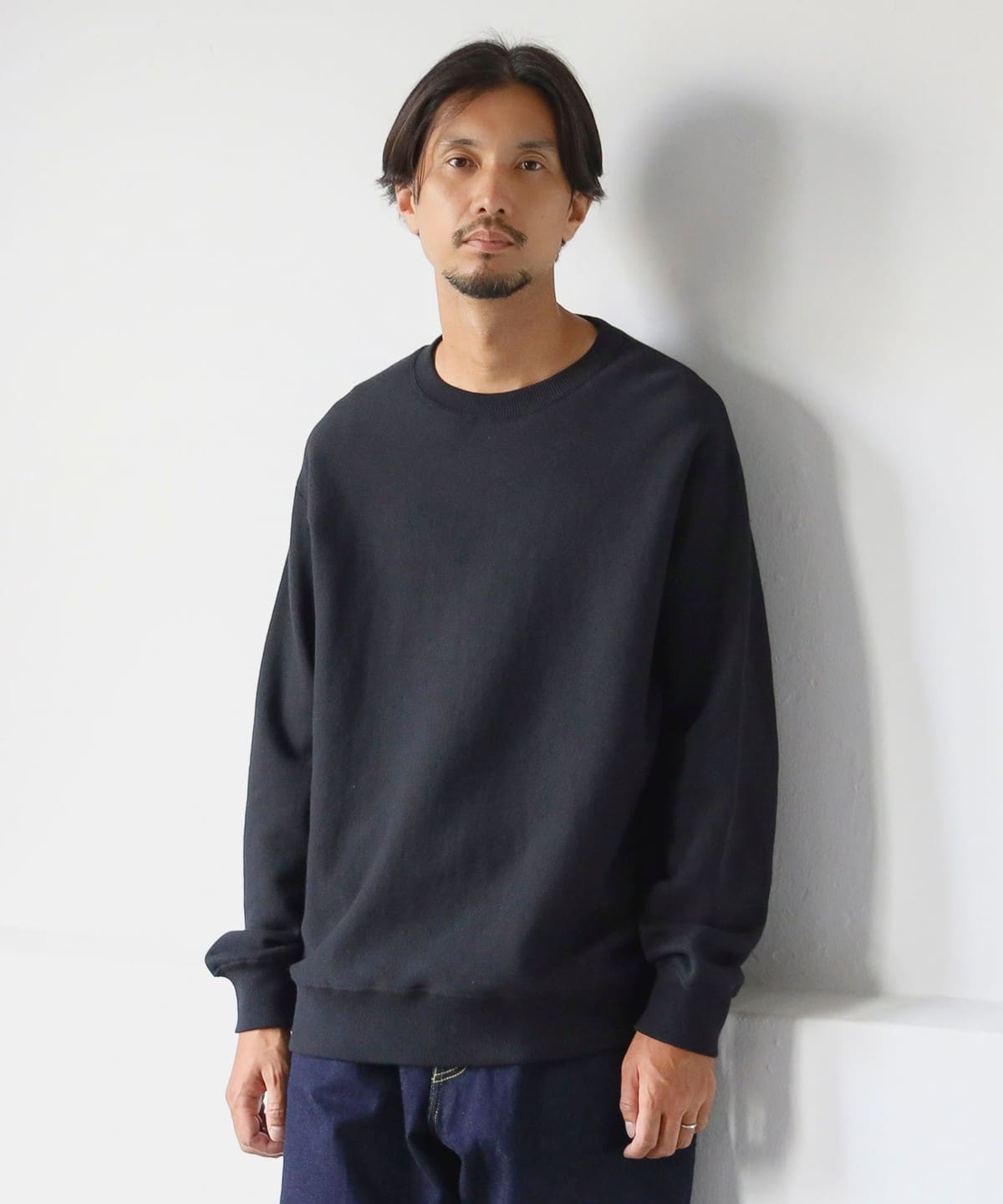 SIMPLE YET / ヴィンテージ 起毛 クルーネック スウェット トップス MEN BLACK XL SIMPLE YET / ヴィンテージ 起毛 クルーネック スウェット トップス MEN BLACK XL