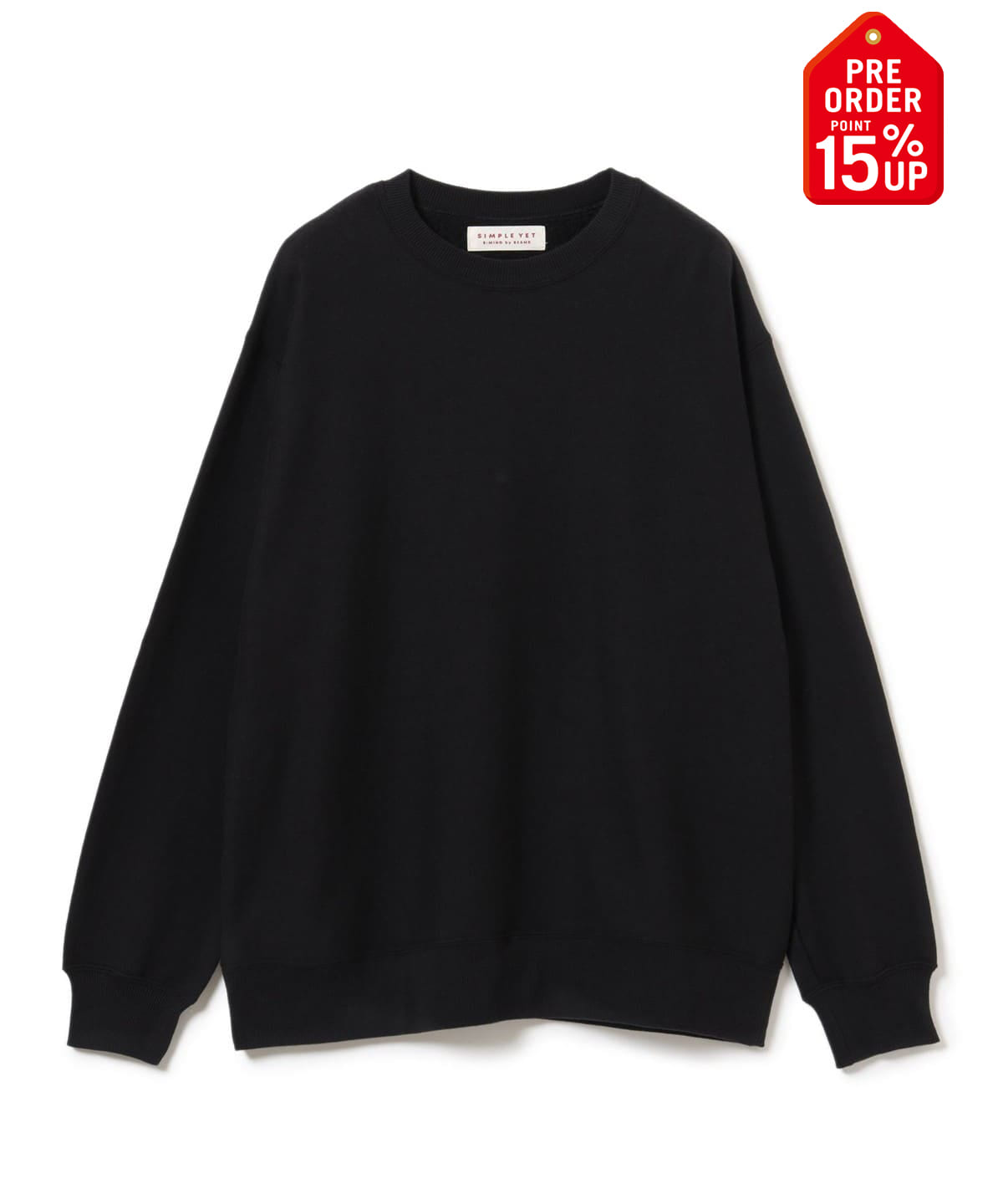 【+15%ポイントUP】SIMPLE YET / ヴィンテージ 起毛 クルーネック スウェット トップス MEN BLACK XL 【+15%ポイントUP】SIMPLE YET / ヴィンテージ 起毛 クルーネック スウェット トップス MEN BLACK XL
