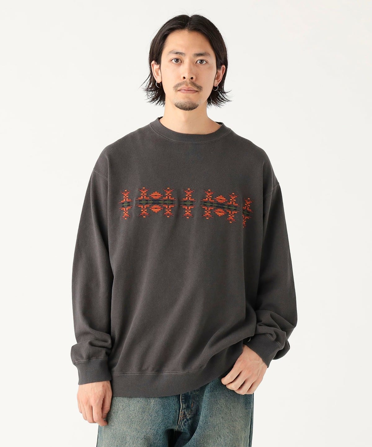 【別注】PENDLETON ペンドルトン / エンブロイダリー スウェット トップス MEN Slate Gray XL 【別注】PENDLETON ペンドルトン / エンブロイダリー スウェット トップス MEN Slate Gray XL