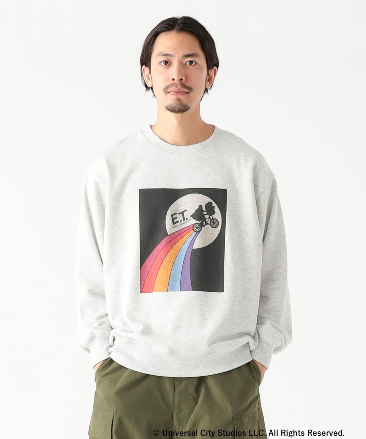 【別注 】UNIVERSAL / プリント スウェット トップス MEN ASH XL 【別注 】UNIVERSAL / プリント スウェット トップス MEN ASH XL