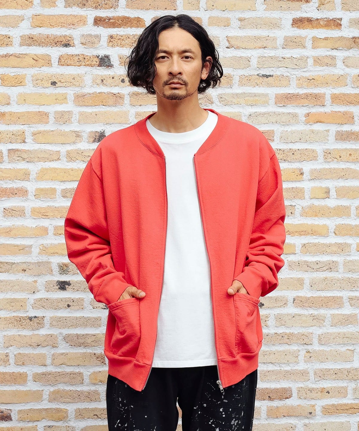 【別注】WALLA WALLA SPORT ワラワラスポーツ / クルーネック カーディガン トップス MEN USED RED XL 【別注】WALLA WALLA SPORT ワラワラスポーツ / クルーネック カーディガン トップス MEN USED RED XL