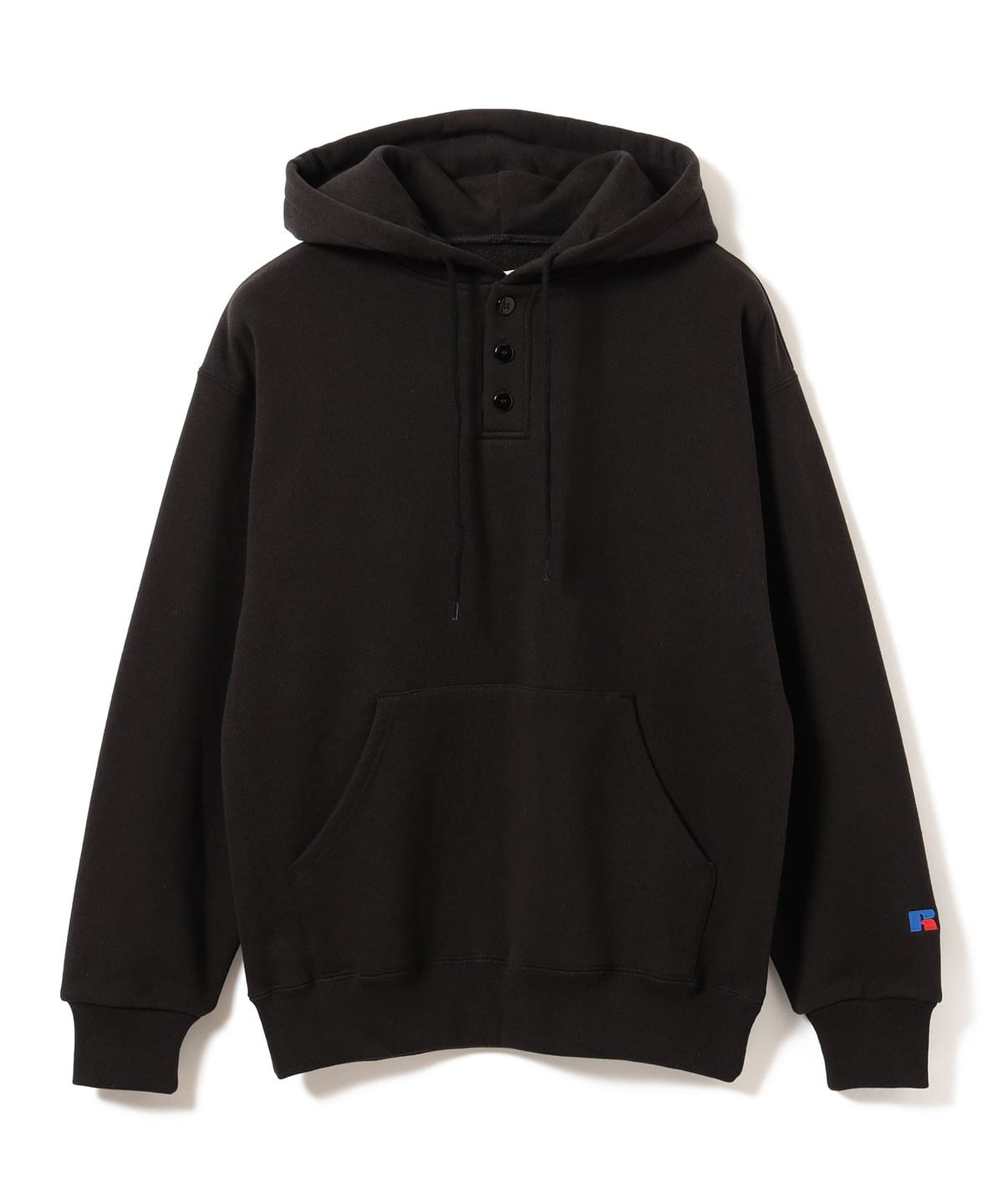 【別注】RUSSELL ATHLETIC ラッセルアスレチック / ヘンリーネック パーカー トップス MEN BLACK S 【別注】RUSSELL ATHLETIC ラッセルアスレチック / ヘンリーネック パーカー トップス MEN BLACK S
