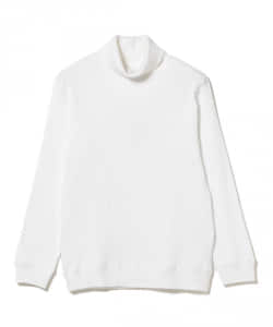 ▲JE MORGAN / ワッフル タートルネック スウェットシャツ