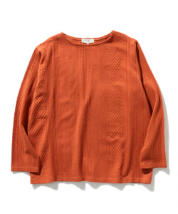 B:MING by BEAMS / ジャカード ドロップショルダー ボートネック カットソー