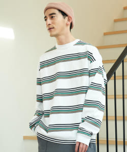▲＜UNISEX＞ B:MING by BEAMS / ヘビーウェイト ボーダー クルーネック カットソー