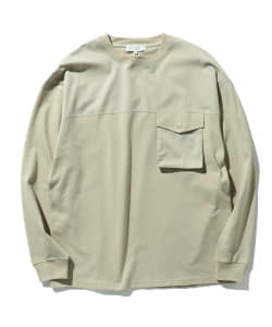 ▲B:MING by BEAMS / フハク切替 フラップポケット クルーネック カットソー