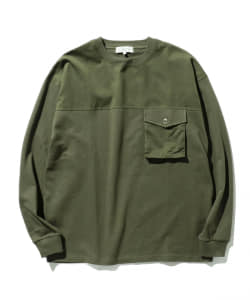 ▲B:MING by BEAMS / フハク切替 フラップポケット クルーネック カットソー