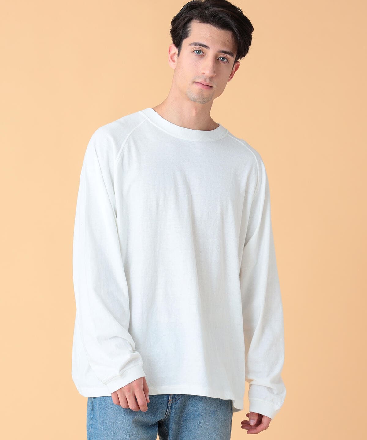 SIMPLE YET リサイクルコットン ロングスリーブ Tシャツ Tシャツ・カットソー MEN OFF WHT S SIMPLE YET リサイクルコットン ロングスリーブ Tシャツ Tシャツ・カットソー MEN OFF WHT S