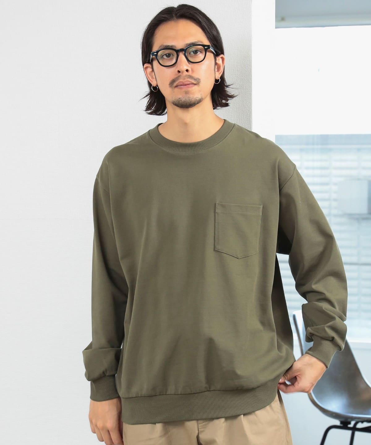 スーパーヘビーウエイト クルーネック カットソー Tシャツ・カットソー MEN OLIVE S スーパーヘビーウエイト クルーネック カットソー Tシャツ・カットソー MEN OLIVE S