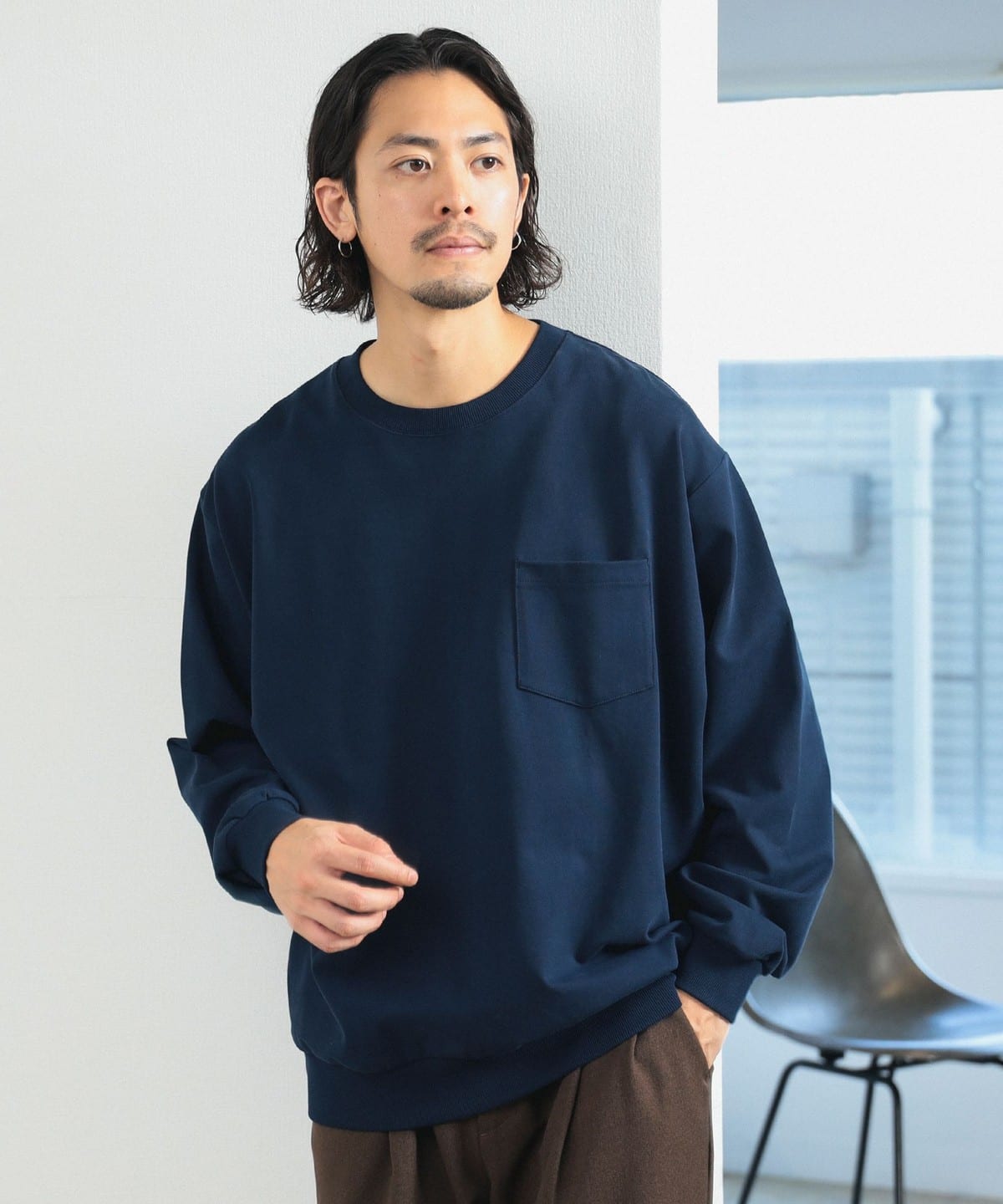 スーパーヘビーウエイト クルーネック カットソー Tシャツ・カットソー MEN NAVY S スーパーヘビーウエイト クルーネック カットソー Tシャツ・カットソー MEN NAVY S