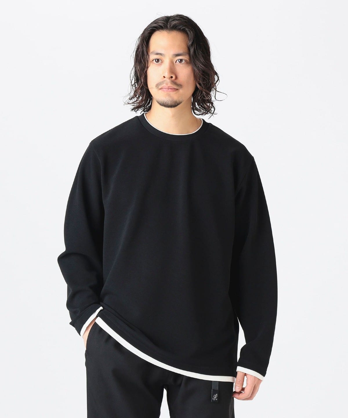 【4/24新規値下げ】フェイクレイヤード クルー カットソー Tシャツ・カットソー MEN BLACK L 【4/24新規値下げ】フェイクレイヤード クルー カットソー Tシャツ・カットソー MEN BLACK L