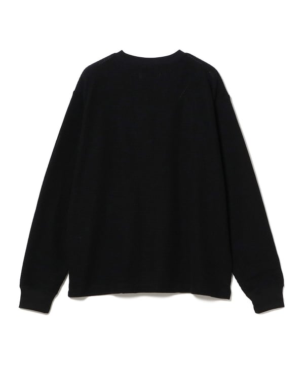 【BLAMINK】 ロングスリーブカットソー ブラウン34 FF33Gフリンジクルーネックロングスリーブ | BLAMINK