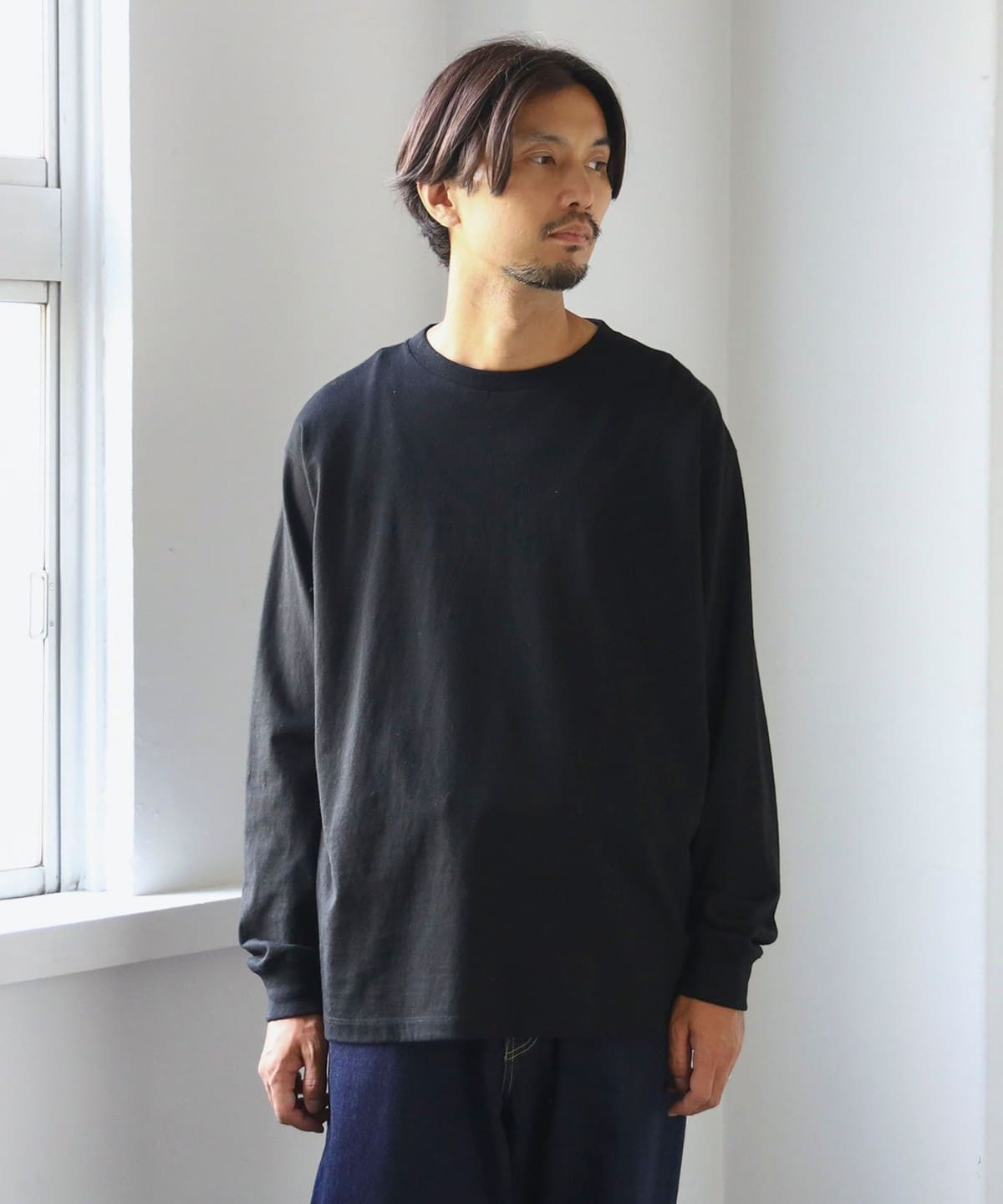 SIMPLE YET / オリジナルコットン ロングスリーブ Tシャツ Tシャツ・カットソー MEN BLACK M SIMPLE YET / オリジナルコットン ロングスリーブ Tシャツ Tシャツ・カットソー MEN BLACK M