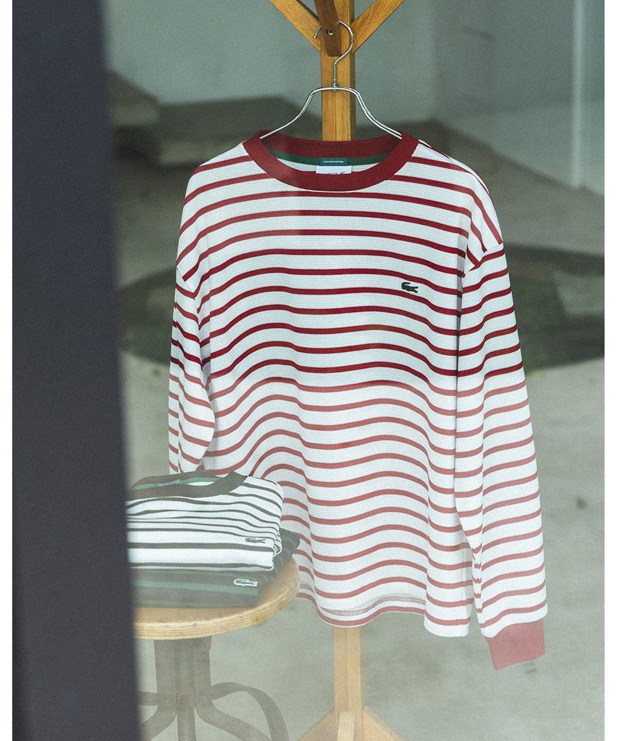 【+15%ポイントUP】【別注】LACOSTE ラコステ / カノコ ボーダー ロングスリーブ Tシャツ Tシャツ・カットソー MEN BORDEAUX×NATURAL 5 【+15%ポイントUP】【別注】LACOSTE ラコステ / カノコ ボーダー ロングスリーブ Tシャツ Tシャツ・カットソー MEN BORDEAUX×NATURAL 5