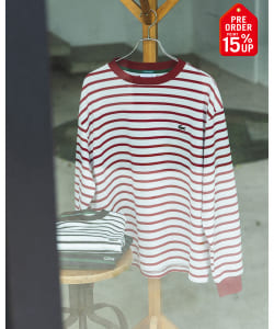 【+15%ポイントUP】【別注】LACOSTE / カノコ ボーダー ロングスリーブ Tシャツ