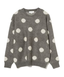 ▲B:MING by BEAMS / 5ゲージ ドット モヘヤ クルーネックニット