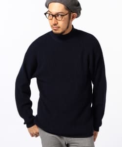 ▲B:MING by BEAMS / サーマルドロップショルダーモックネックニット