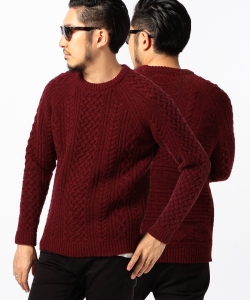 ▲B:MING by BEAMS / ラインアランクルーネックニット