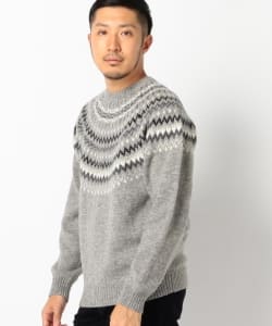 ▲B:MING by BEAMS / 球心柄 クルーネック ニット