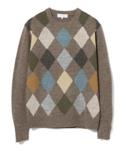 ▲B:MING by BEAMS / 5ゲージ アーガイル クルーネックニット