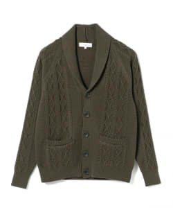 B:MING by BEAMS / 5ゲージ アラン ショールカラー カーディガン