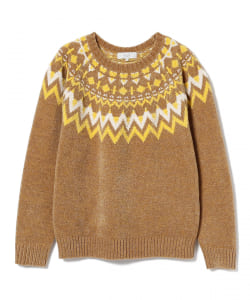▲B:MING by BEAMS / 5ゲージ ノルディック モール クルーネックニット