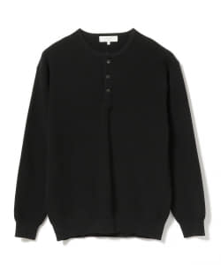 ▲B:MING by BEAMS / 14ゲージ 片畦 ヘンリーネック ニット