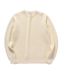 ▲B:MING by BEAMS / ウォッシャブル 片畦クルーネックニット