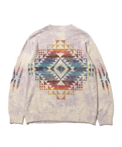 ▲PENDLETON x B:MING by BEAMS / 別注 プリント クルーネック ニット