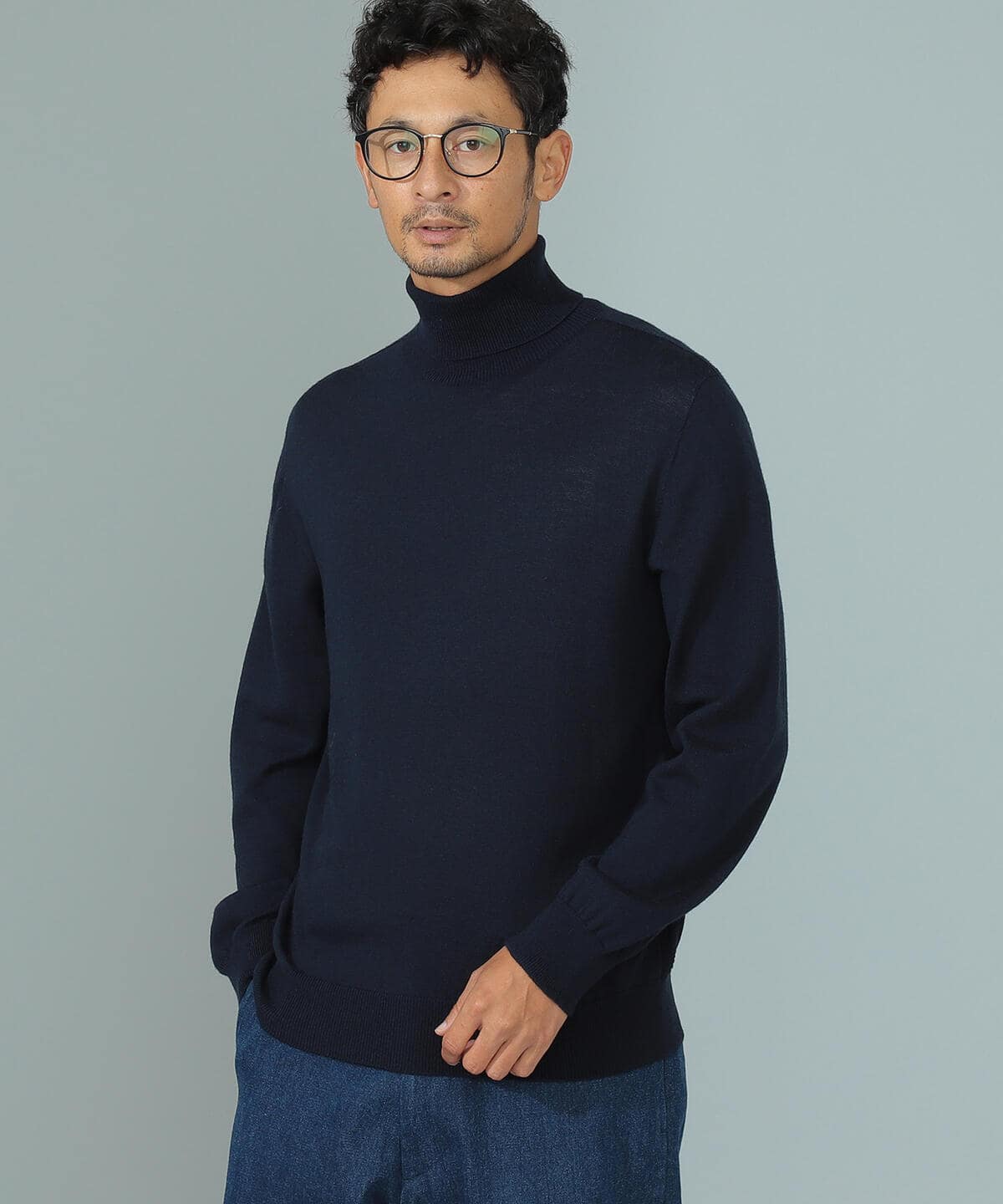 BBB ハイゲージ タートルネック ニット トップス MEN NAVY S BBB ハイゲージ タートルネック ニット トップス MEN NAVY S