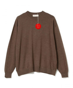 ▲＜UNISEX＞ BBB ハイゲージ シェア クルーネック ニット
