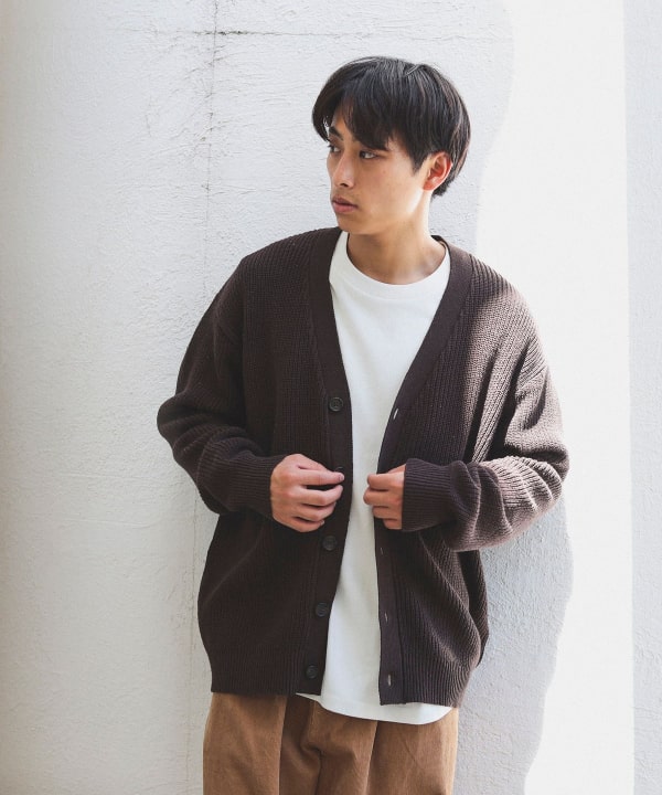 B:MING by BEAMS (B:MING by BEAMS) One-sided relaxed cardigan (tops,  cardigan) available at BEAMS