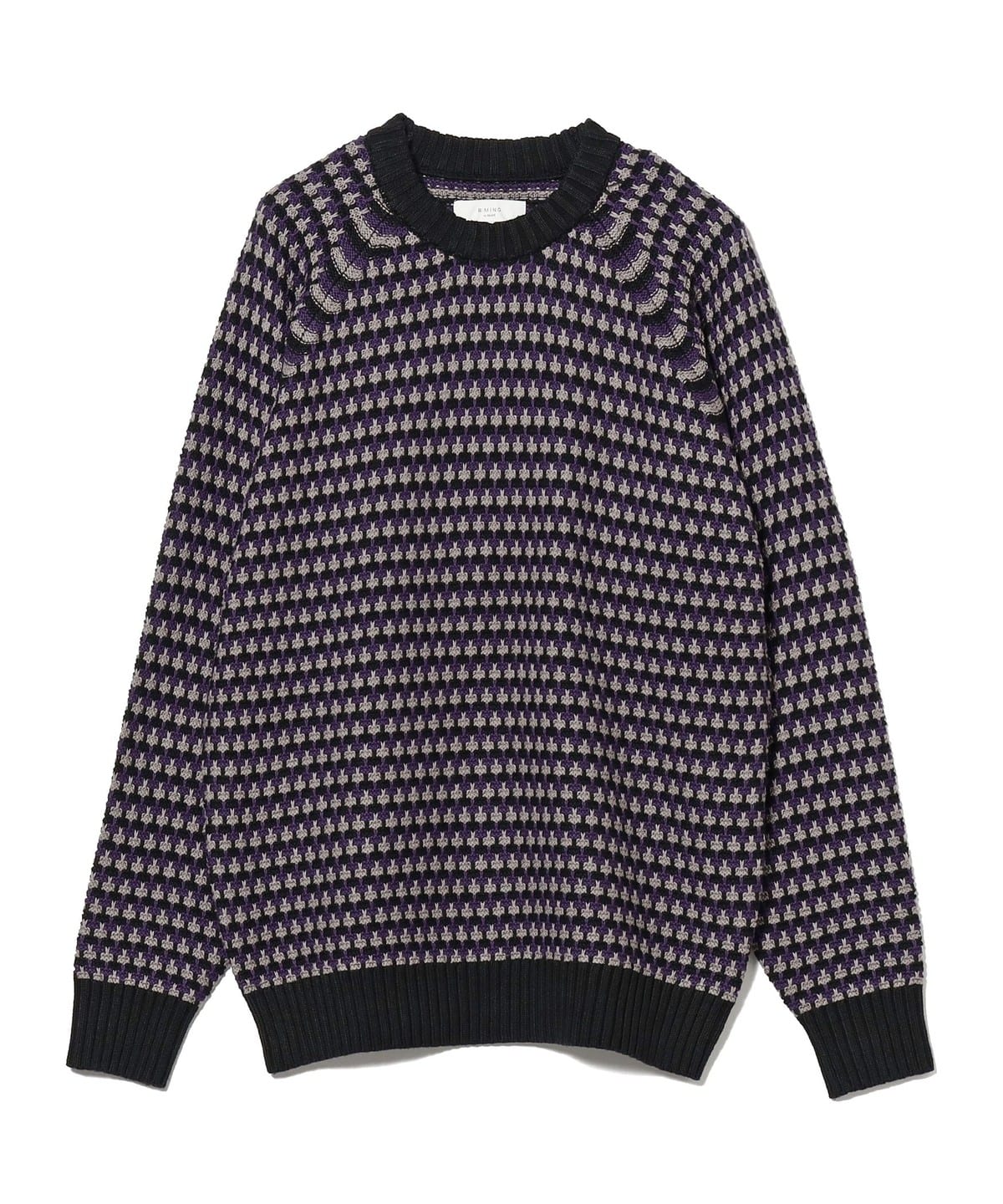 B:MING by BEAMS (B:MING by BEAMS) Border big silhouette crew