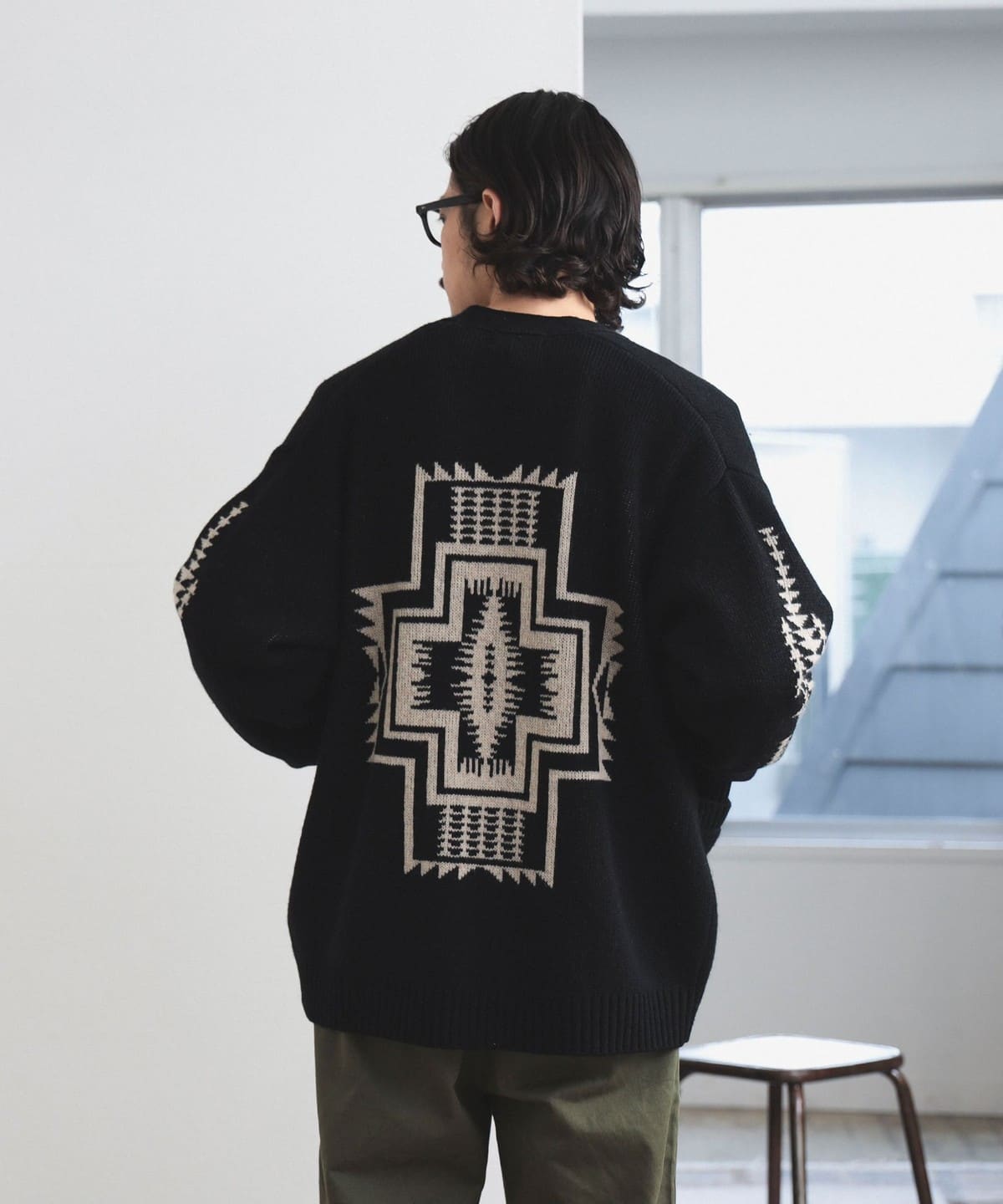 PENDLETON x B:MING by BEAMS / 別注 ニット カーディガン