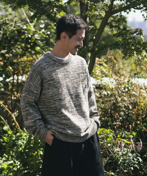 新品未使用】BEAMS GOLF セーター 黒・ベージュ グラデーション