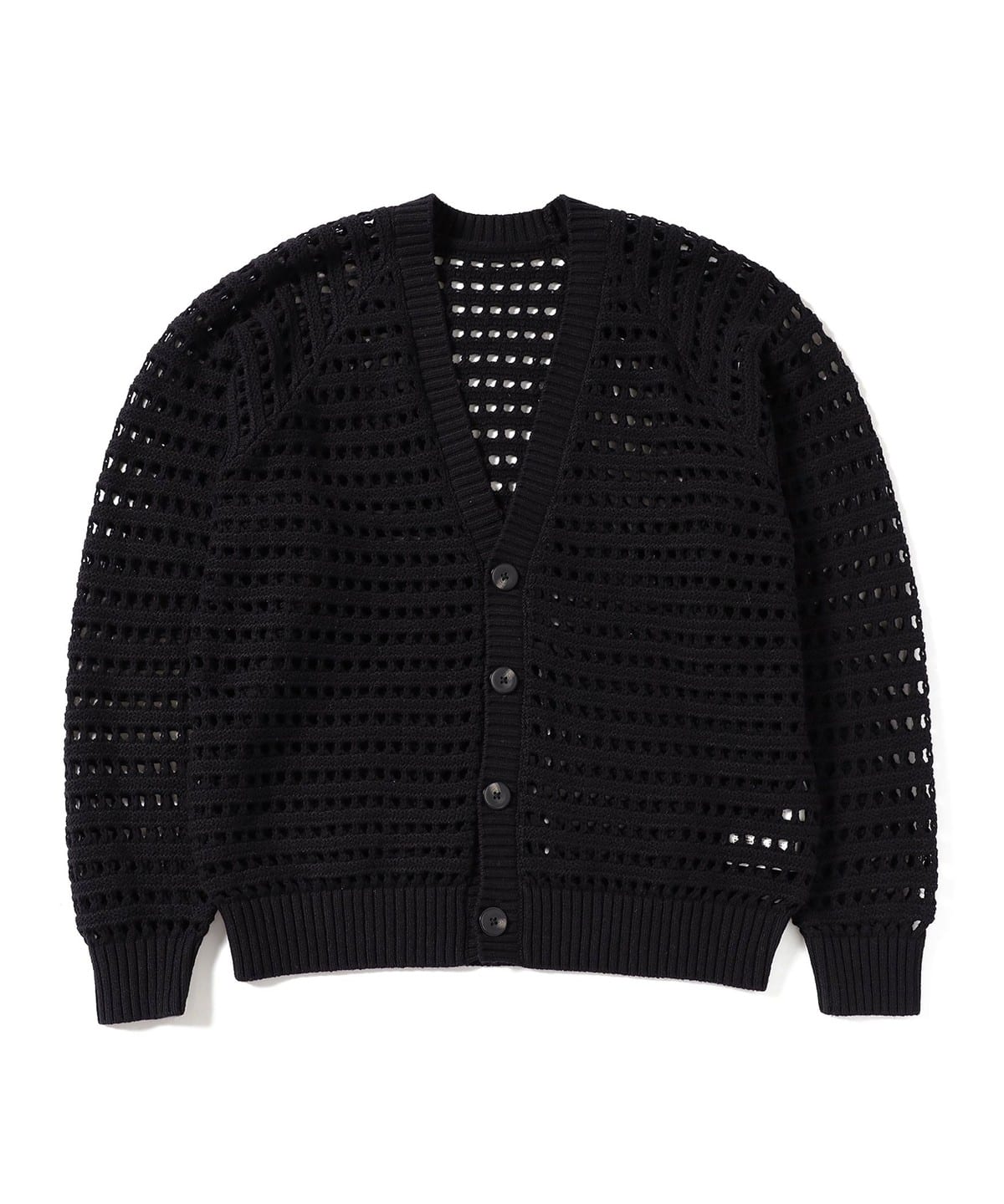 メッシュ V ガーディガン トップス MEN BLACK S メッシュ V ガーディガン トップス MEN BLACK S