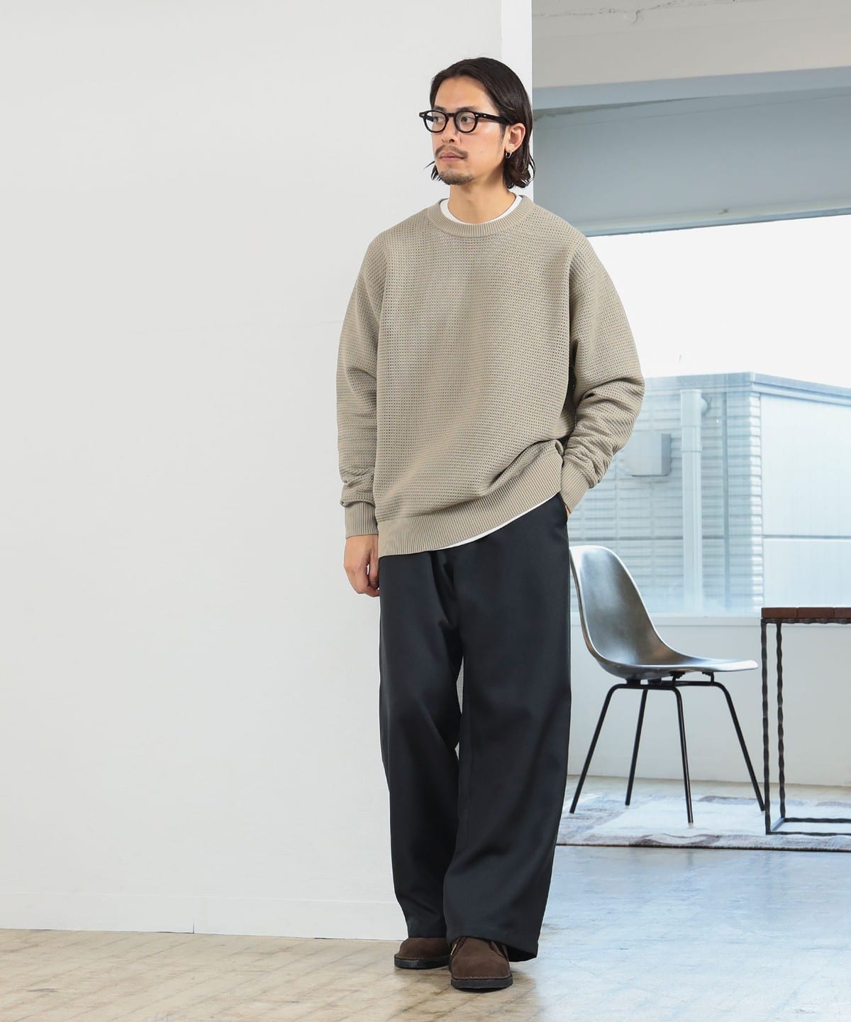 BEAMS（ビームス）12ゲージ リブ ワッフル ニット（トップス