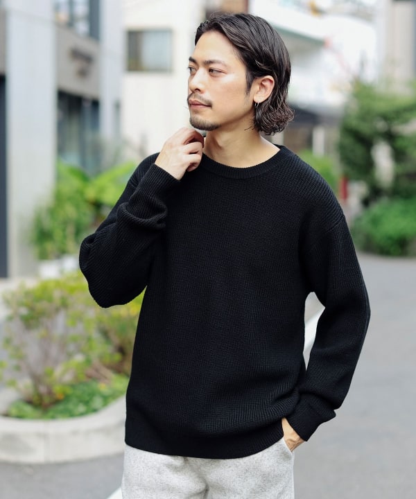 モールニット無地・ストライプガウン モール×AC/Cニット畦編み｜メンズファッション通販 MEN'S