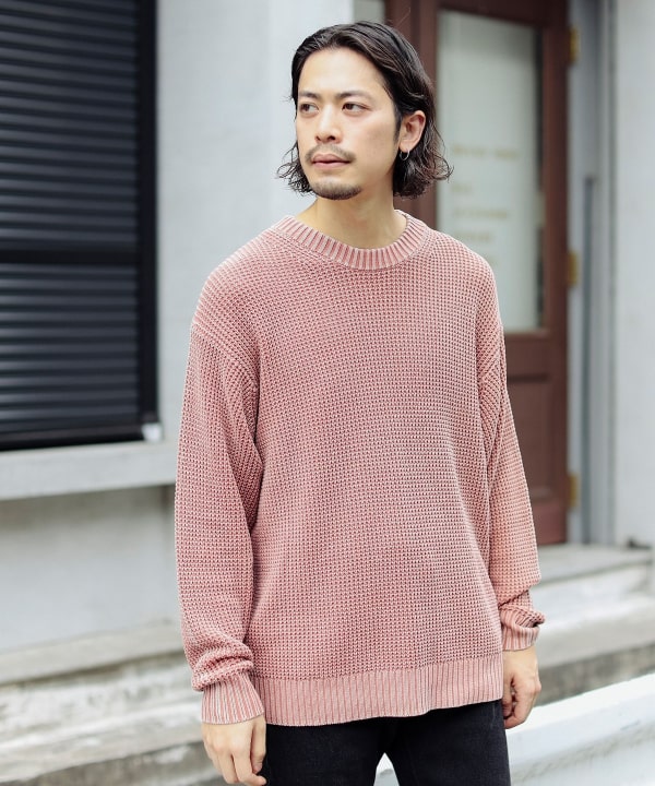 ビームスゴルフ 裏地付き スニード ニットセーター ピンク XL ビームス