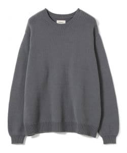 【+15%ポイントUP】ambiance / 3ゲージ リフレクター クルーネック ニット