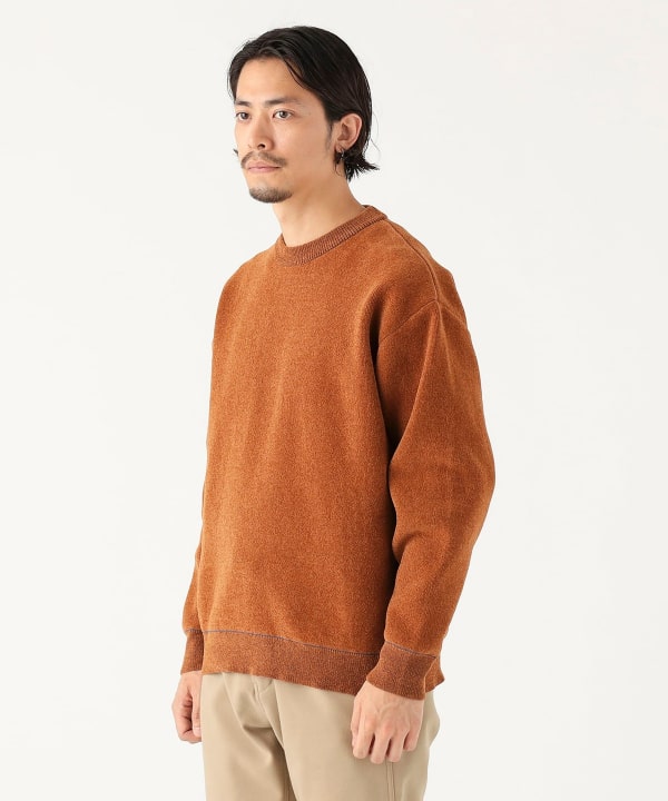 【美品】PXG メンズゴルフウエア　セーター長袖ニット　ブラウンM MENS】HYBRID KNITTED LONG SLEEVE PULL OVER ハイブリッド ニット