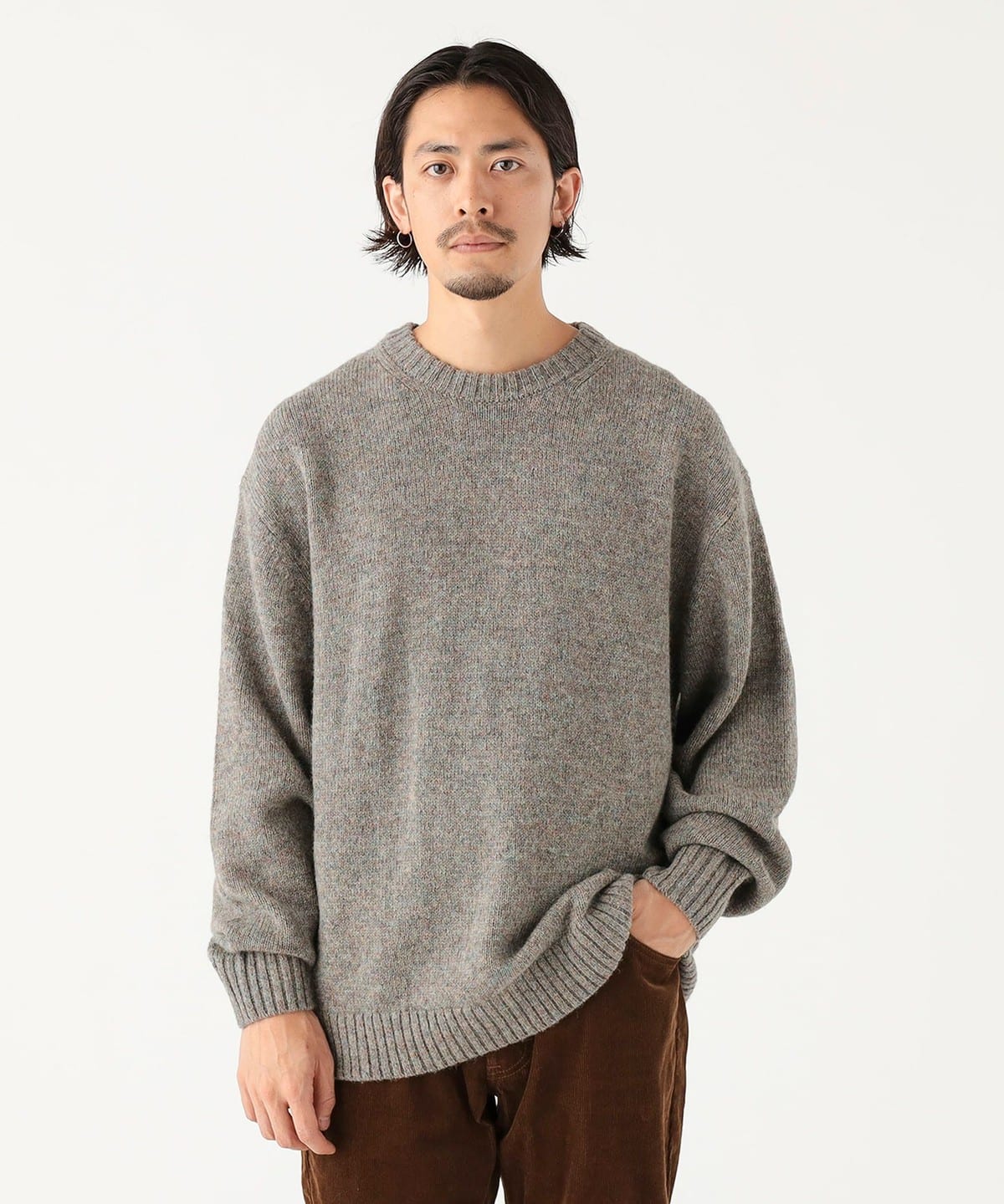 B:MING by BEAMS（ビーミング by ビームス）ローゲージ ウール クルー