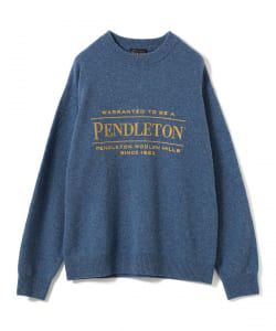 【別注】PENDLETON / ロゴ クルーネック ニット