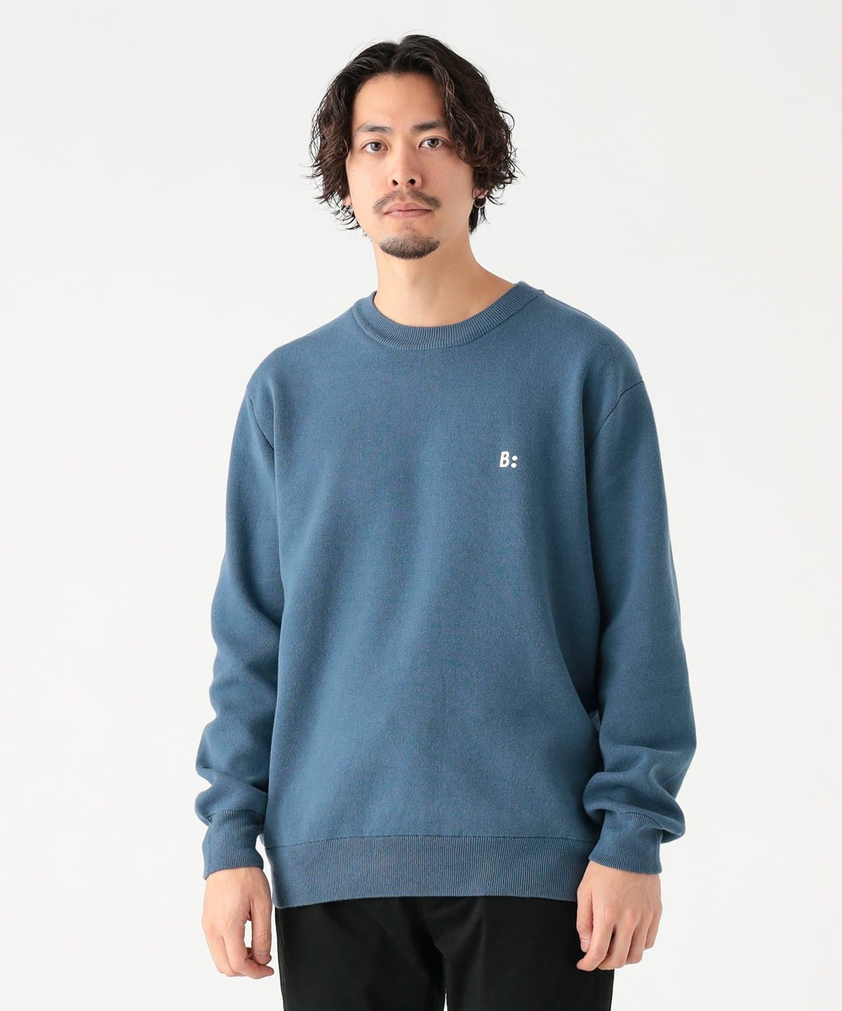 B:MING by BEAMS（ビーミング by ビームス）12ゲージ B刺繍 クルー