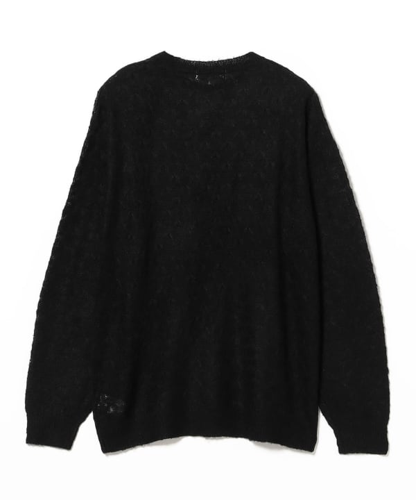 ビームス黒ニット B:MING by BEAMS（ビーミング by ビームス）7ゲージ メッシュ