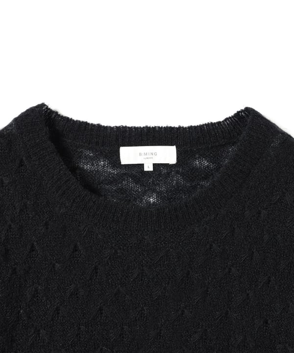 ビームス黒ニット BEAMS F（ビームスF）【別注】MORGANO / 21ゲージ