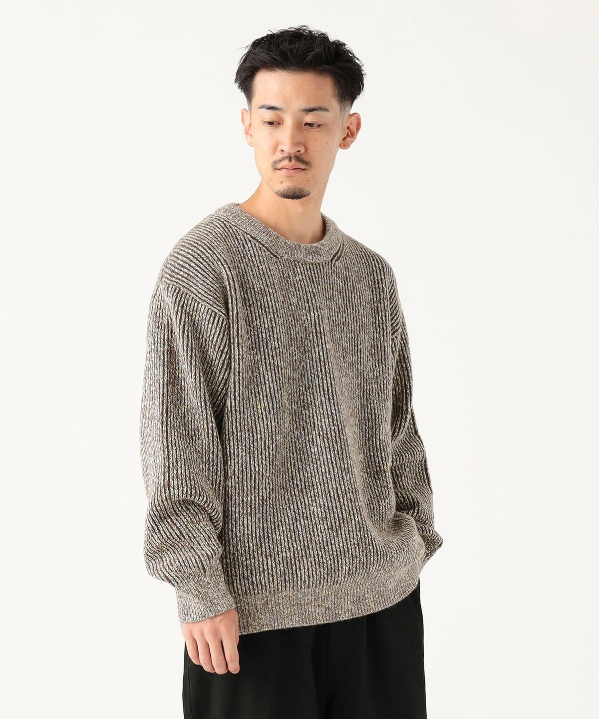 B:MING by BEAMS（ビーミング by ビームス）5ゲージ 片畦 メランジ