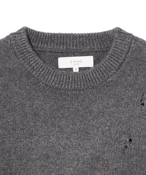 B:MING by BEAMS（ビーミング by ビームス）5ゲージ ダメージ クルー