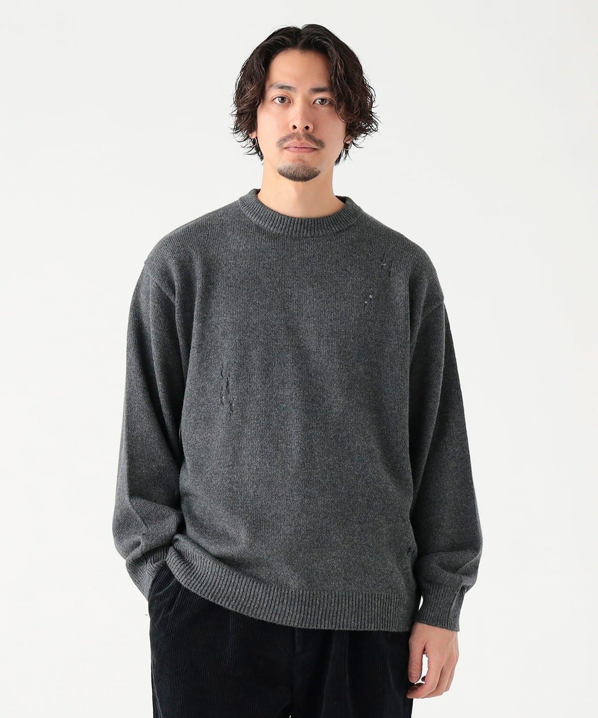 B:MING by BEAMS（ビーミング by ビームス）5ゲージ ダメージ クルー