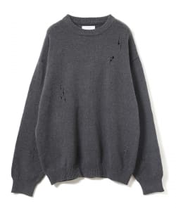 5ゲージ ダメージ クルー ニット